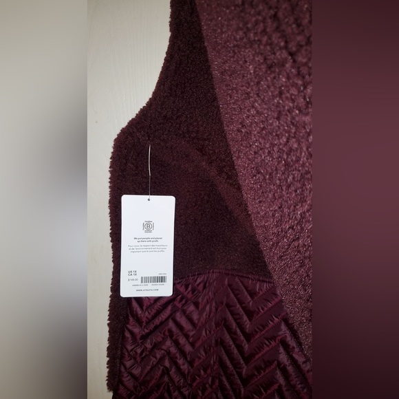 Athleta cozy Sherpa snap sweatshirt color eggplant Color NWT - Picture 4 of 13